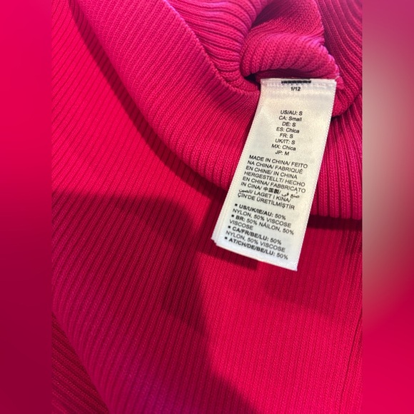 THE DROP Sleeveless Long Bright Pink Ribbed Bodycon Dress Size Small NWT - Picture 12 of 12